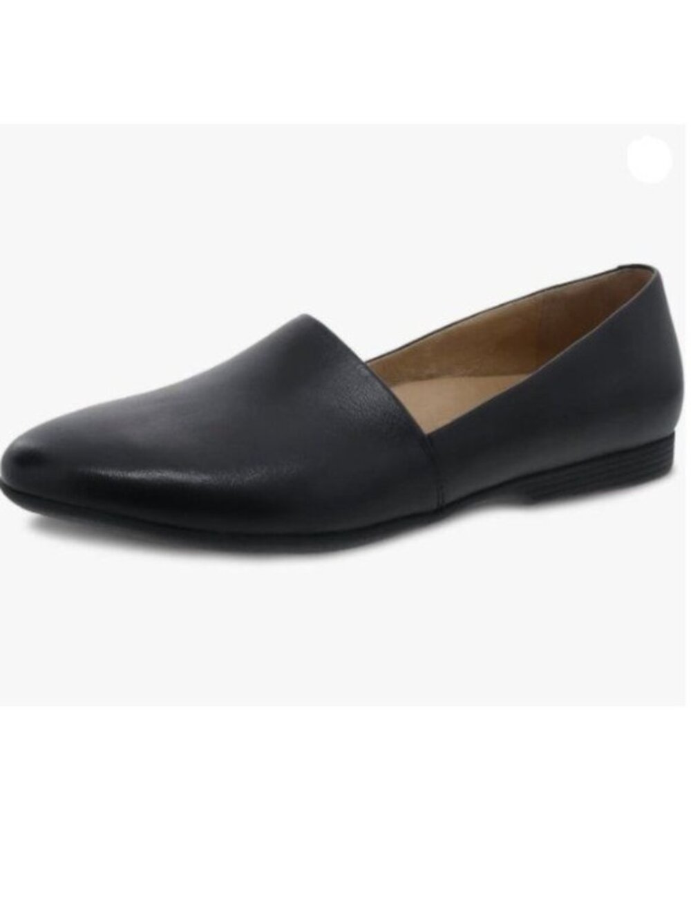 FOWT Women Fashion Closed Almond Toe Pumps Solid Color Loafer Flats Black